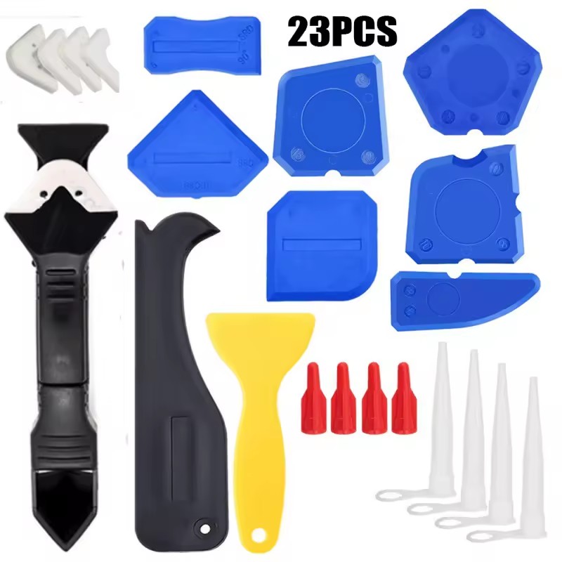 Three in One Glass Rubber Shovel Scraper Glue Remover 23 Sets of Beautiful Seam Seal