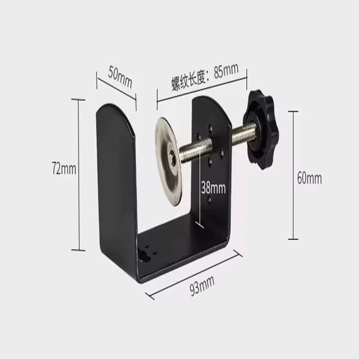 High Quality Standard Stamping Black Powder Coating Metal Table Desk C-Clamp