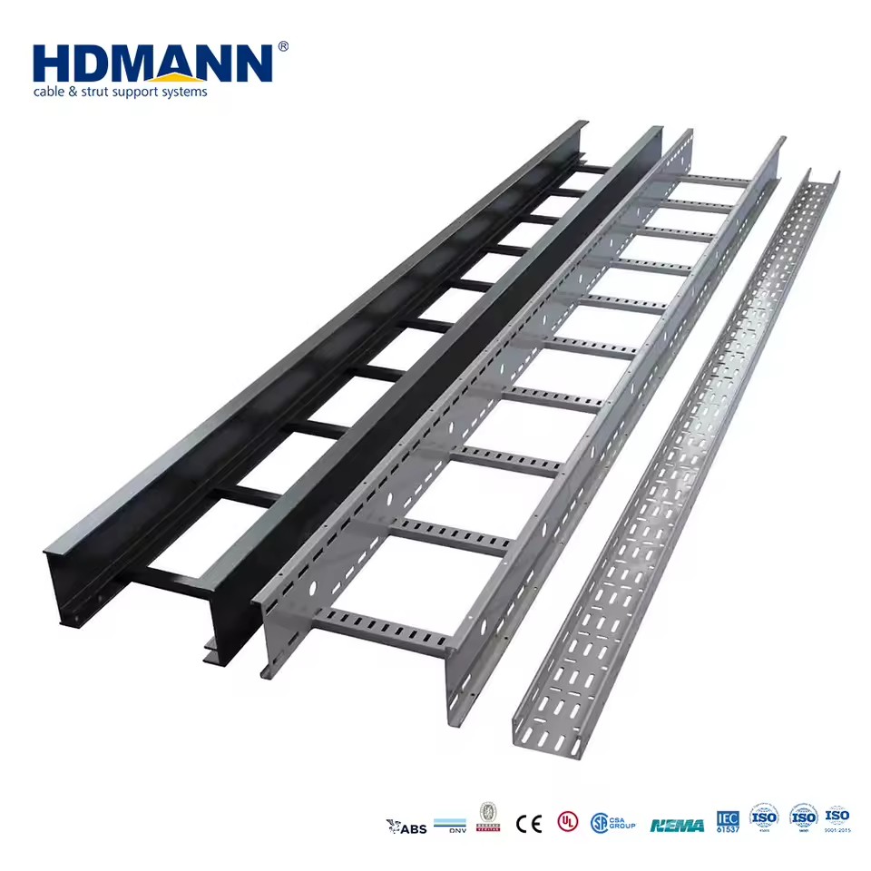 Custom Different Material Size FRP Cable Tray Ladder Galvanized Cable Ladder Cable Tray With Accessories and Fittings