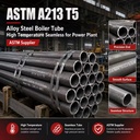 ASTM A213 T5 Alloy Steel Boiler Tube High Temperature Seamless for Power Plant ASTM Supplier