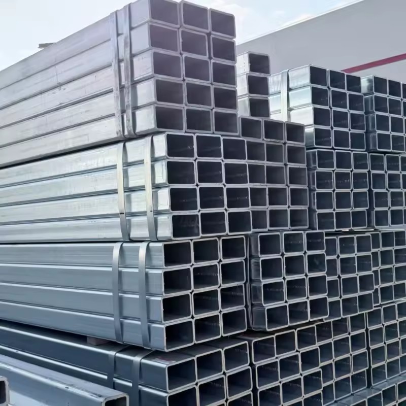 Hot-Dip Galvanized Structural Square Tubes for Door Window Curtain Wall, Q195 ERW Welded, GB Standard Thick Wall High Strength
