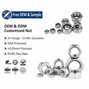 Din 985 Nylon Lock Nuts Anti-Loosening Self-Locking A2 A4 Stainless Steel M2 M3 M4 M5 M6 M8 M10 DIN 934 Hexagon Hex Nuts