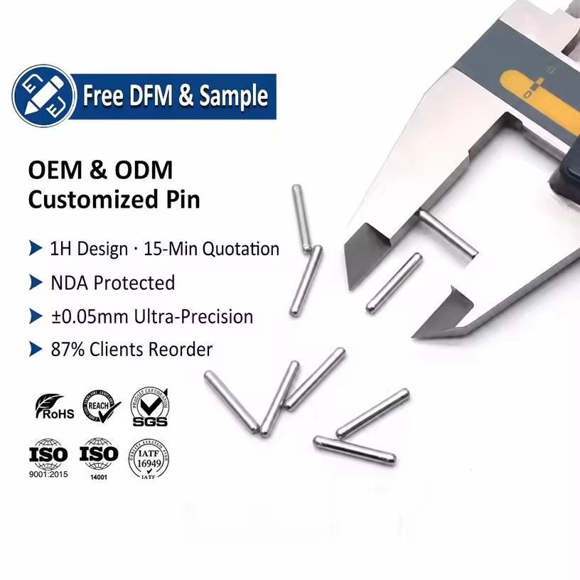 Manufacturers Custom Metal Round Dowels Pins Shafts Precision Stainless Steel Cylindrical Dowel Pin