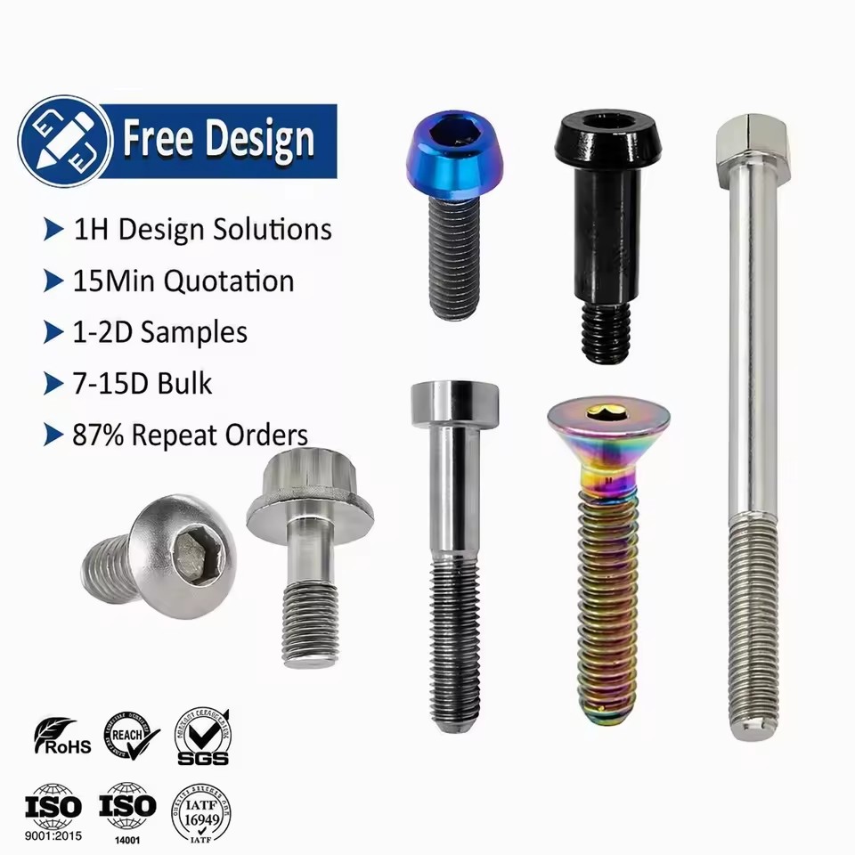 Wholesale Flange Bolt Supplier M8x1.25x55 M10x130 M12x1 Rainbow Anodized Zinc Plating Burning Blue Shi Shi Tong Class 4 Raw