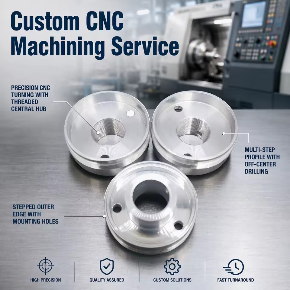 Custom Precision Aluminum Stainless Steel CNC Turning Machining Service Prototype Small Metal Part