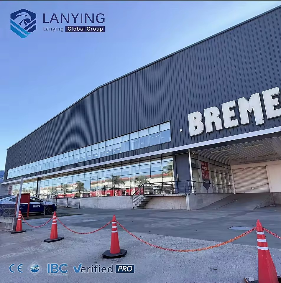 Industrial Light Steel Structure Prefabricated Hall Prefab Warehouse 4S Showroom with Free Morden Design