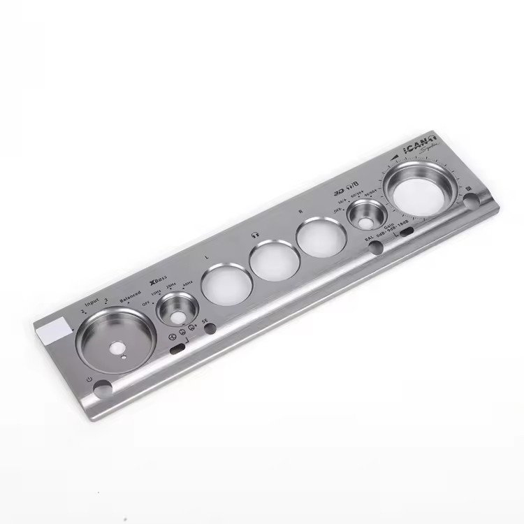 Custom Cnc Amplifier Front Panel Aluminum Face Plate Aluminum Front Panel Nameplate Decoration Ring