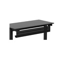 Stand up Desk Store Under Desk Cable Management Tray Black Horizontal Computer Cord Raceway and Modesty Panel