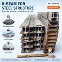 Low Price High Strength H Beam Low Alloy H Section Heavy Duty H Profile SM400 ST37 ST44.2 E250GrA A588 Size 200*200mm HW HM 6m