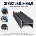 Hot Rolled H Beam Steel Wide Flange Beam H Section Structural Steel Q235B A36 SS400 S235JR S355JR 100x100-400x400 6m 12m