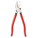 9in Multi-Function Lineman Pliers Long Needle Bent Flat Round Needle Nose Combination End Cutting Wire Cutter Function