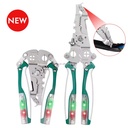 OEM Popular Stainless Steel Electrician Folding Wire Stripper Crimping Tools Industry Multi-Functional Serrated Cutting Cable