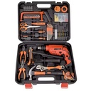 Household Multi-function 118pcs Tool Set 13mm Impact Drill Power Tool Kits Mechanic Tool Sets