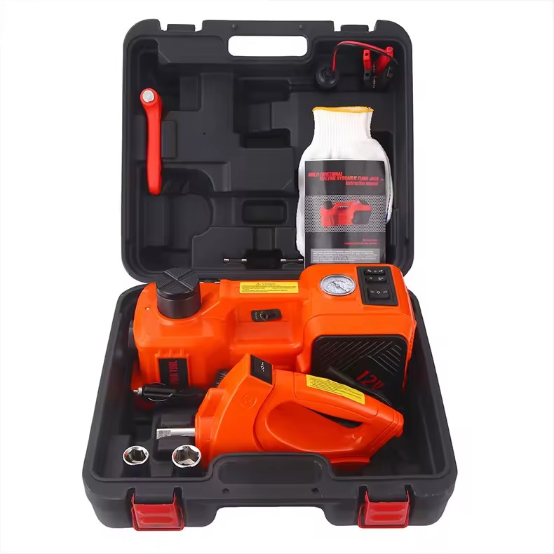 Hot Sell 5 Ton 12V Electric Hydraulic Car Jack and Impact Wrench Car Emergency Tools Vehicle Emergency Repair Tool Set