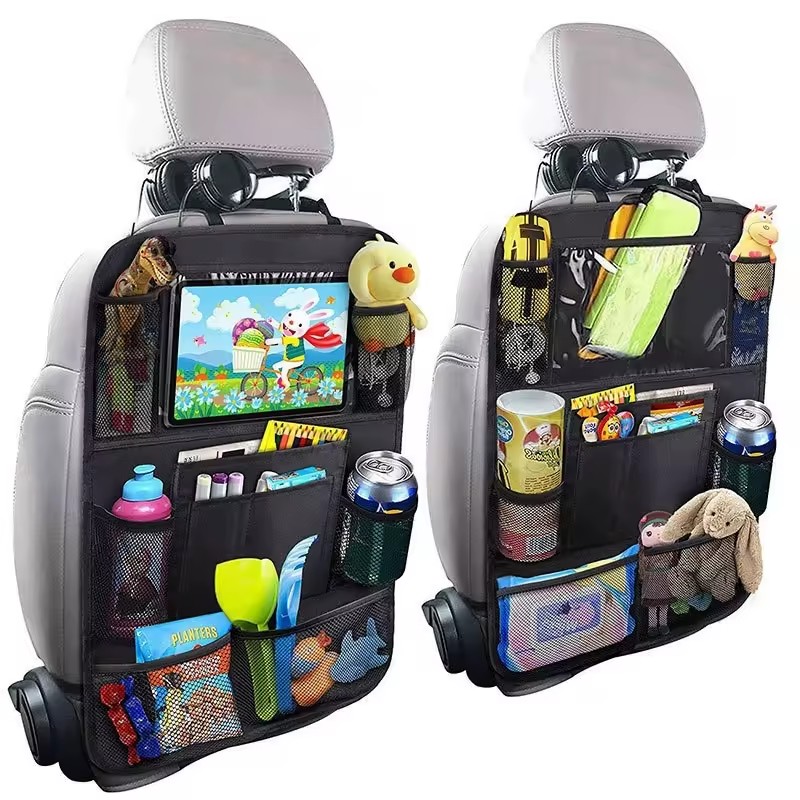 2026 New Car Seat Back Protectors Car Backseat Organizer Car Organizers With Touch Screen Tablet Holder