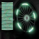 20pcs Per Set Wheel Hub Decals Reflective Car Reflector Strips Tape Rim Stickers Film Reusable Durable Customized Color