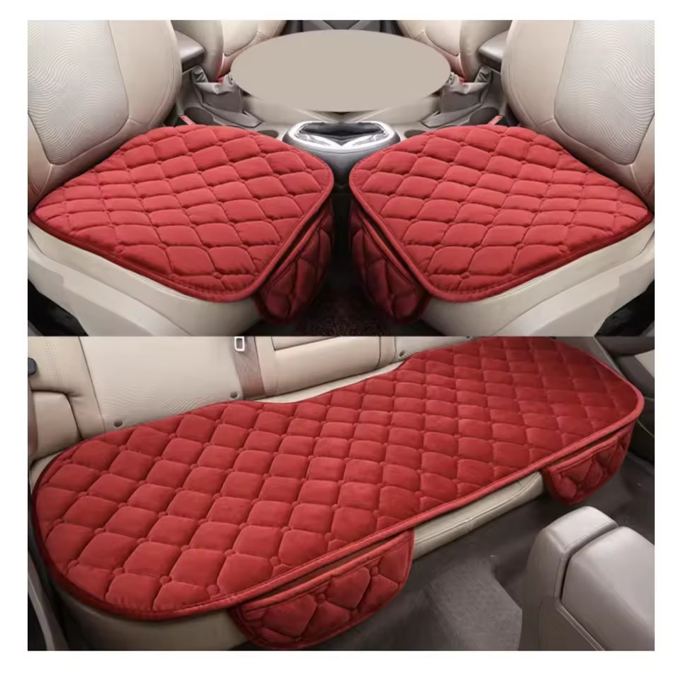 Car Seat Cover Front Rear Plush Cushion Non Slip Winter Auto Protector Mat Pad Keep Warm Universal