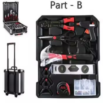 1200 Pcs Tool Set Case Mechanics Kit Box Organize Castors Toolbox Trolley
