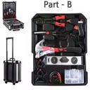 1200 Pcs Tool Set Case Mechanics Kit Box Organize Castors Toolbox Trolley