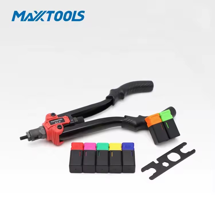 350mm Hand Nut Riveter M3-M12 Carbon Steel Rivet Nut Tool Heavy Duty Manual Rivnut Gun with Spanner for Metalworking