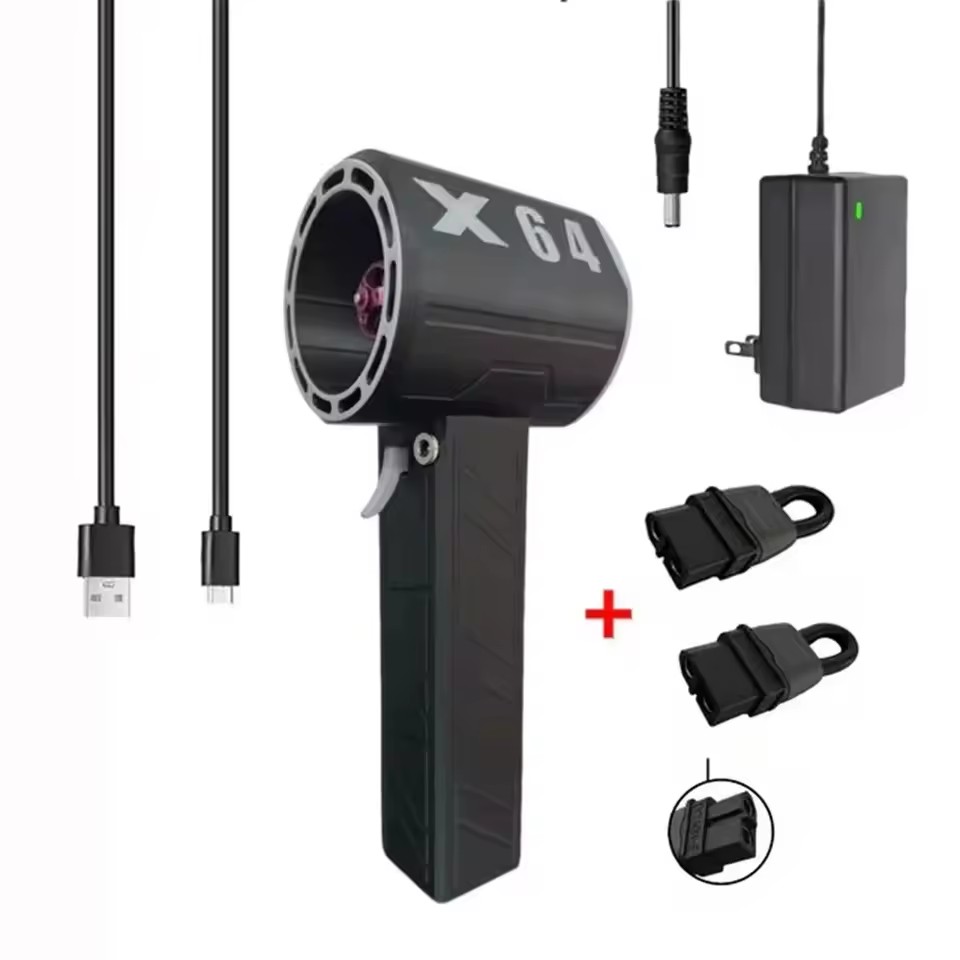X64 Handheld Fan Car Violent Air Blower Wireless Air Gun 64mm Brushless Motor Powerful Electric Strong Dust Blower