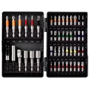 48-Piece Impact-Resistant S2 Steel Hand Operated Tool Kit Screwdriver Bits Wrenches Sockets Hard Case OEM Customizable Color
