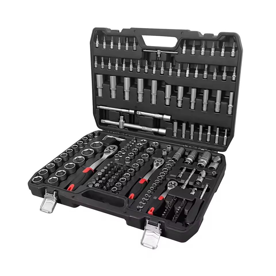 Professional 172PCS 1/2 1/4 3/8 Drive Socket Wrench Set Kit Ratchet Handle Hand Tolsl Set Workshop Garage Box Tools Mechanic