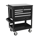 Cart Black 5 Shelf Steel Service Utility Cart 5 Level Heavy Duty Auto Repair Tool Trolley