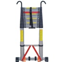 Portable Modern Aluminum Alloy Telescopic Ladder 8m Silver Single Straight Ladder with 150kg Load Capacity