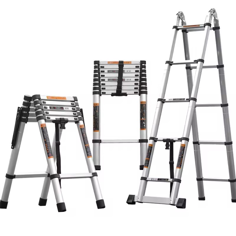Aluminum Alloy Multifunctional Telescopic Ladder-Portable Foldable Ladder for Modern Warehouse Use