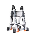 Thickened Aluminum Alloy Modern Multifunctional Telescopic Zigzag Foldable Ladder 4 Steps 150kg Load Capacity for Household