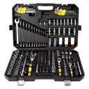 72-tooth 222-piece Multi-functional Socket Ratchet Wrench Set Chromium-vanadium Steel Home/automotive Repair Tool Box Set