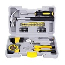 35 Pcs Complete Home Repair Tool Set Hammer Screwdrivers Pliers Tape Measure Hex Keys Durable Hard Case Carbon Steel Hand Tool