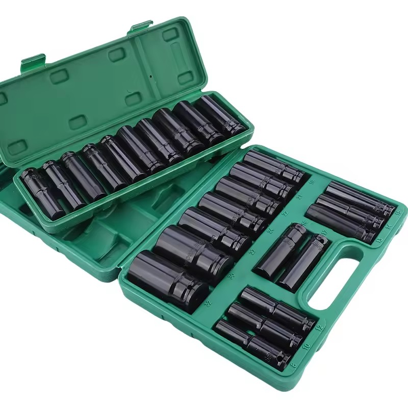 Tools 15 Pieces Socket Spanner Set Lengthened Pneumatic Hexagonal Large Flying Sleeve Wrench Sleeve Set