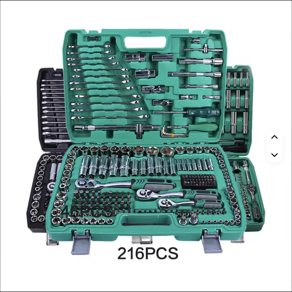 216pcs Hand Mechanic Set Portable High-Torque Wrench Kit Hard Case Car Motorcycle Maintenance Multifunctional Plastic GS