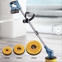 68V 1000W Brushed Motor Industrial Retractable Cleaning Brush for Household Industrial Use Bathroom/Courtyard Sweeping Polishing