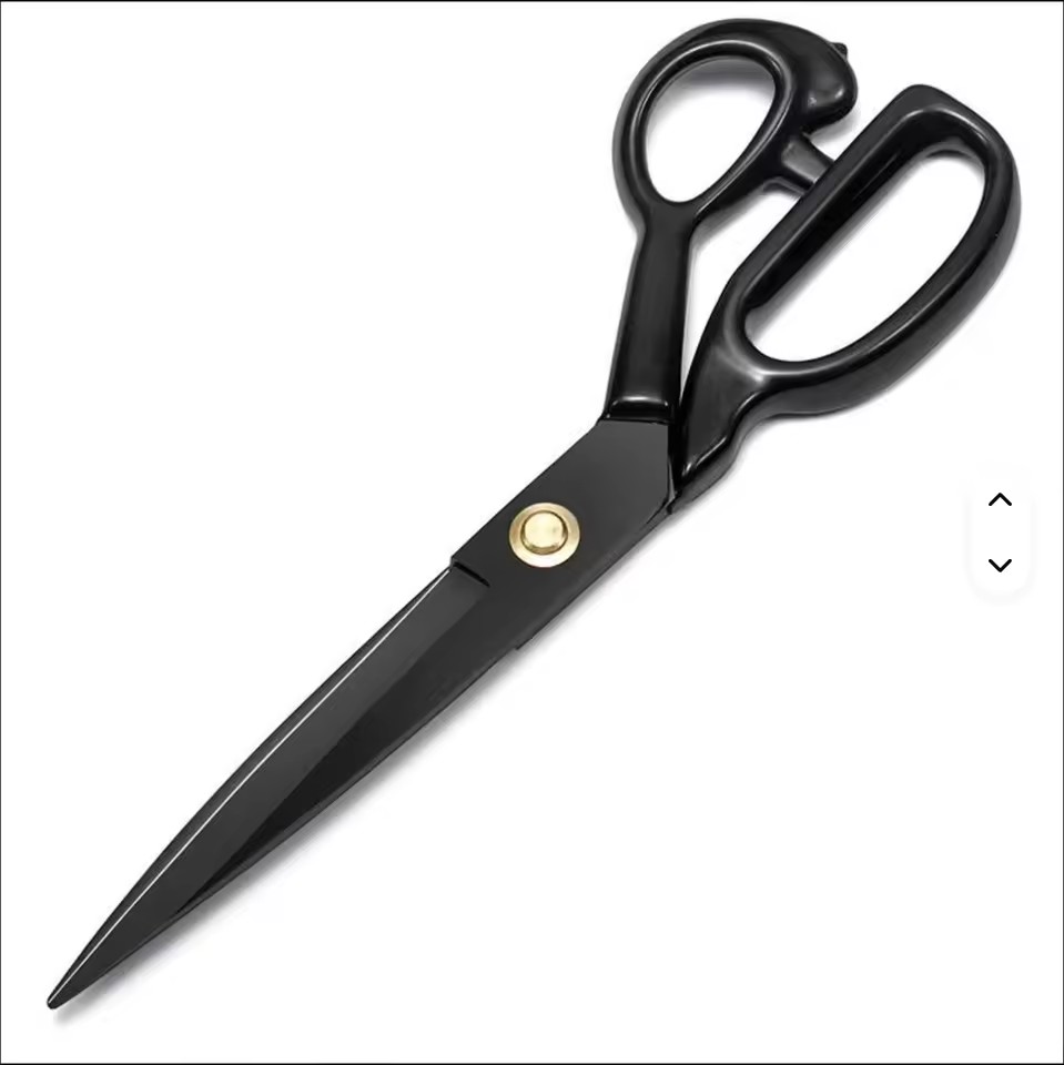 Clothing Household Tailor Scissors Large Long Carbon Steel Smooth Edge 8-12 Inch Black Pro