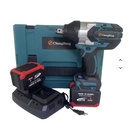 2000N.m Large Torque Heavy Duty Brushless Power Wrench 3/4" Rechargeable Battery Powered Cordless Electric Impact Wrench Set