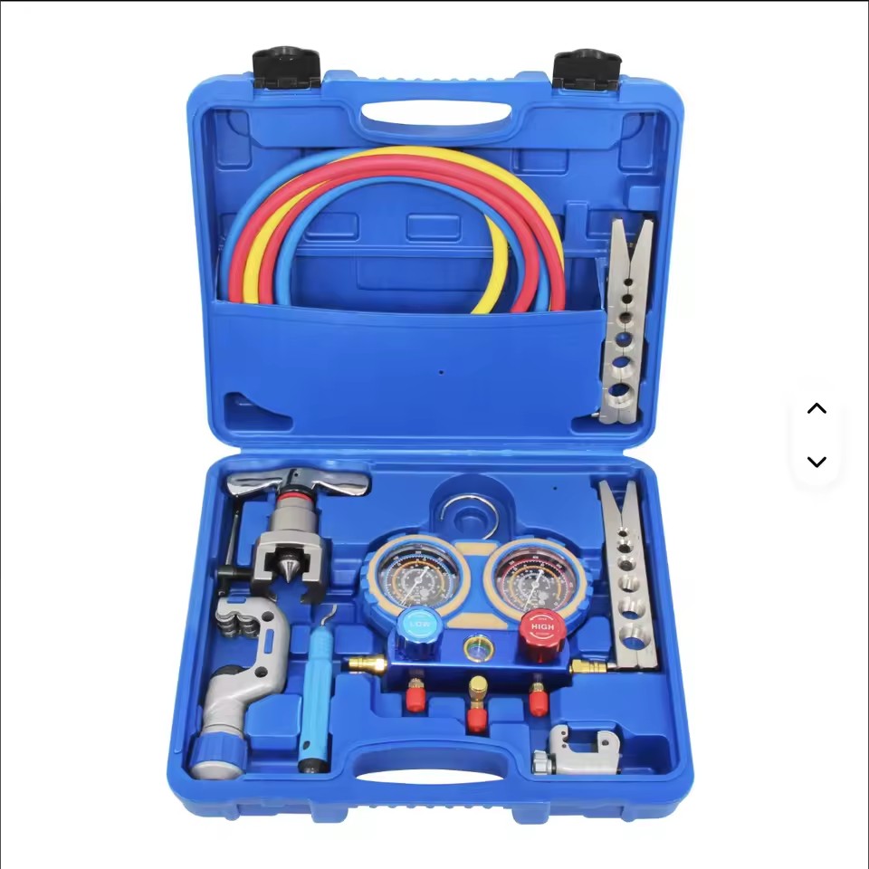 Household Air Conditioner Flare Tool Vacuum Pump Refrigerant Charging Kit AC Repair Tool Set OEM