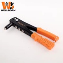 10.5 Inch Professional Manual Rivet Gun- Heavy Duty Pop Riveter with 4 Nosepieces, Alloy Steel Hand Riveting Tool