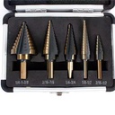 HSS 4241 Cobalt Multiple Hole 50 Sizes Step Drill Set Tools Aluminum Case Metal Drilling Tool for Metal Wood Step Cone Drill Bit