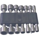 14-Piece Power Nut Driver Drill Bit Set 1/4\"Hex Drive Compatible Metric SAE Socket Wrench Screws Chrome Impact Socket Tools-006