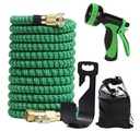High-Pressure 50ft Retractable 100ft Brass Expandable Garden Hose Heavy-Duty Long & Lightweight Hand Tool