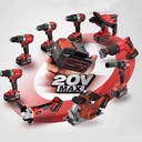 20V Lithium-Ion Charging Impact Drill Hammer Jackhammer Angle Grinder & Wrench Combo Set House Repair Tool Kit Total Tools