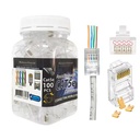 Ethernet RJ 45 Canned 100PCS 8p8c RJ45 Connector UTP Cat5e Connectors