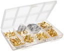 Picture Hanging Assortment Kit 220-Piece Steel Golden Hooks Set for Household Use