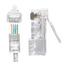 Rg45 Conector RJ 45 8P8C LAN CABL WIRE Utp Pass Through RJ45 Clamp Through Plug Cat 6 Rj 45 Rj45 Connector Cat6