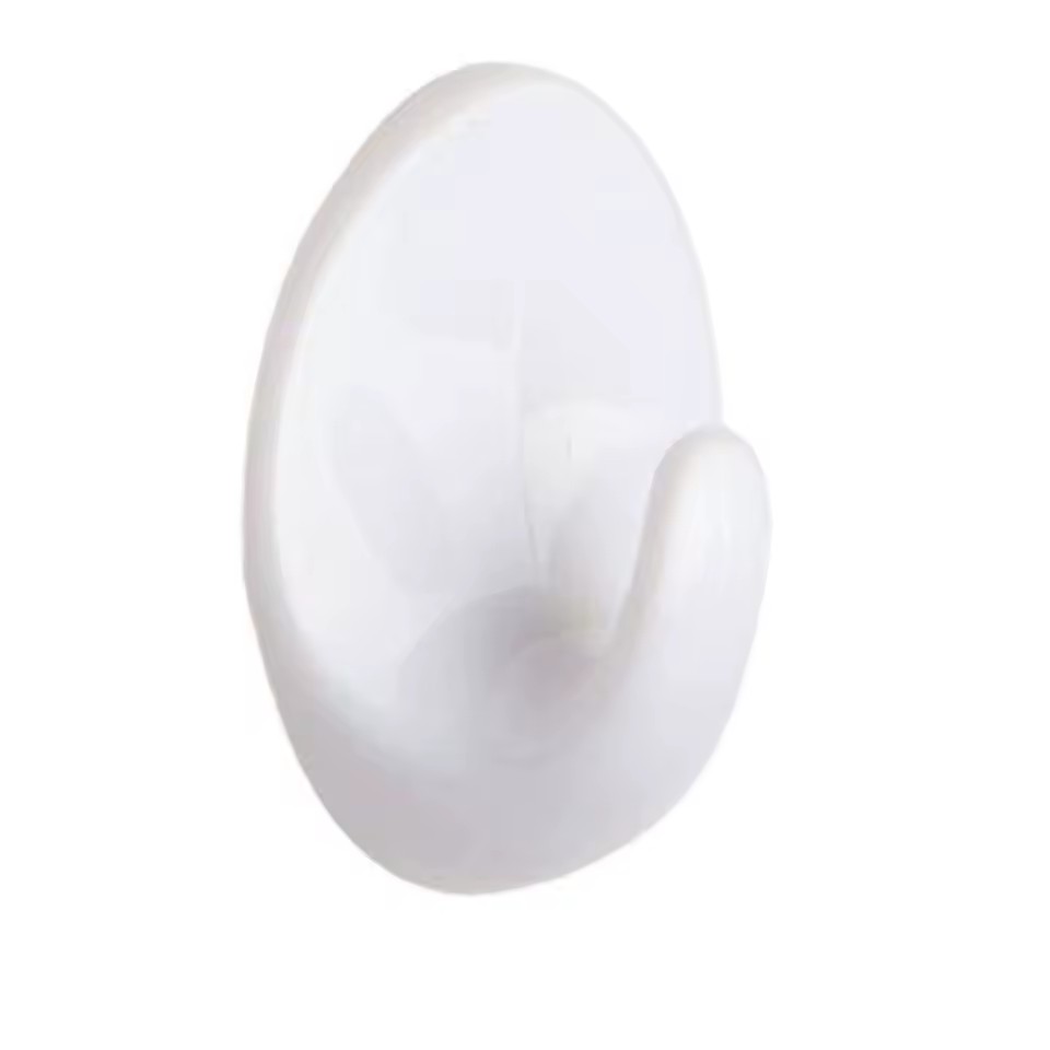 Panpal ABS Self Adhesive Picture Hooks Small Oval 38x28mm White for Home Office School & Retail Industry Use