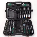 222-Piece Hand Ratchet Wrench Set with Sockets Bits Extensions-Auto Repair PC Combination Kit with Case