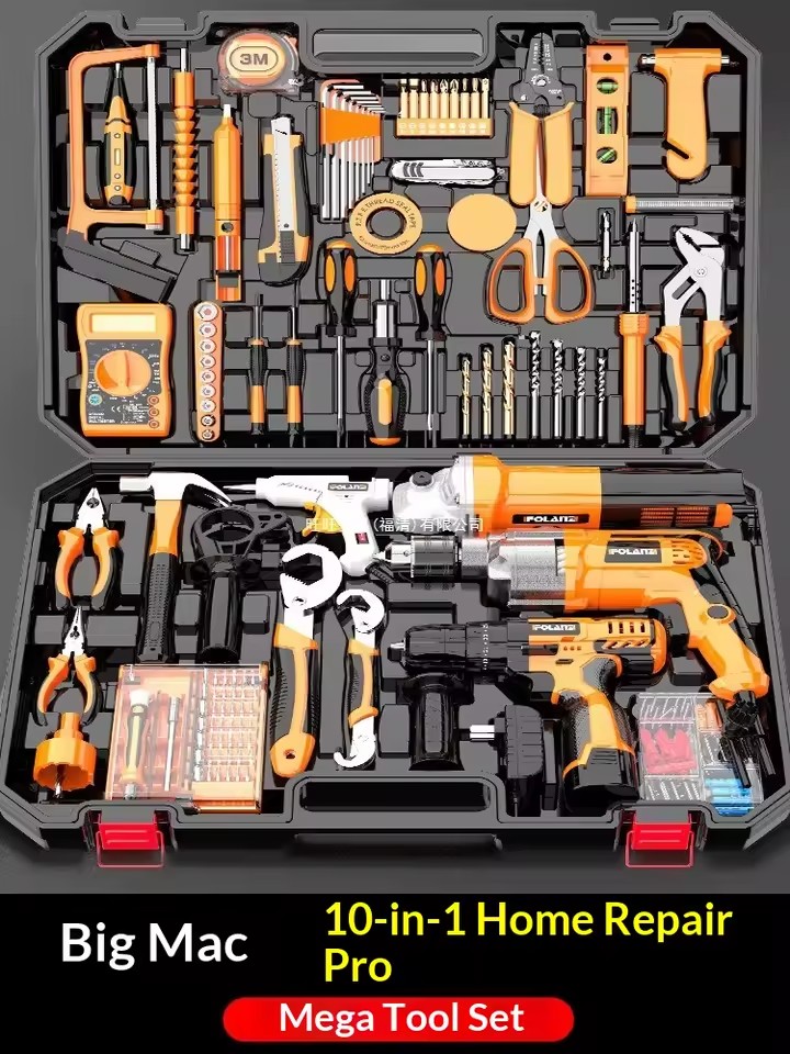 Toolbox Household Multifunctional Combination Tool Set Electrician Hardware Daily Maintenance Home Use N19